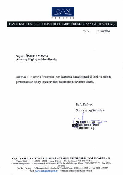 Can Tekstil Sanayi Ticaret A.Ş.